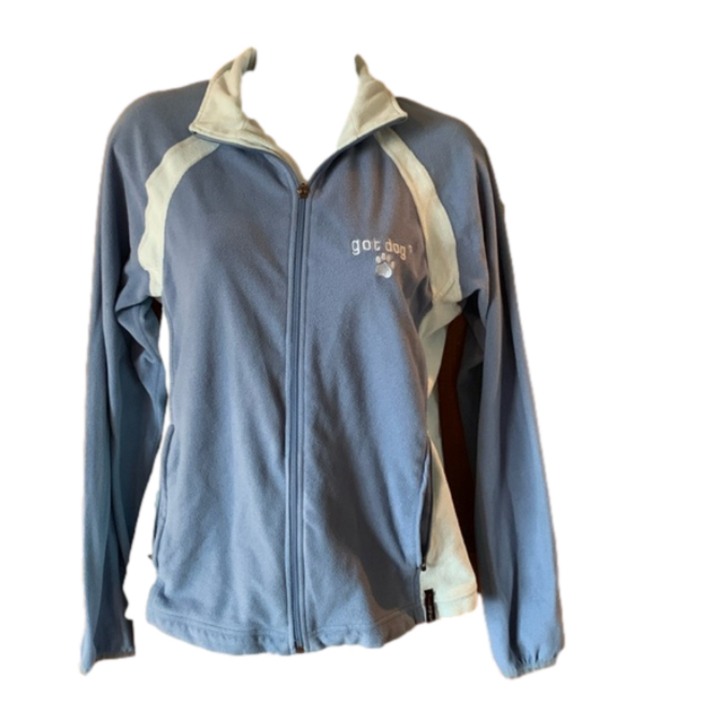 Medium Got Dog zippered lightweight jacket on rack